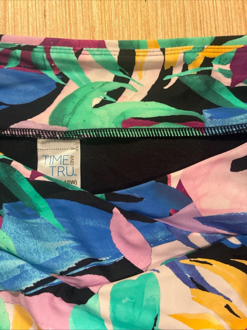Women’s Tropical Leaf Print Bikini Bottom - Multicolor NWT 1X